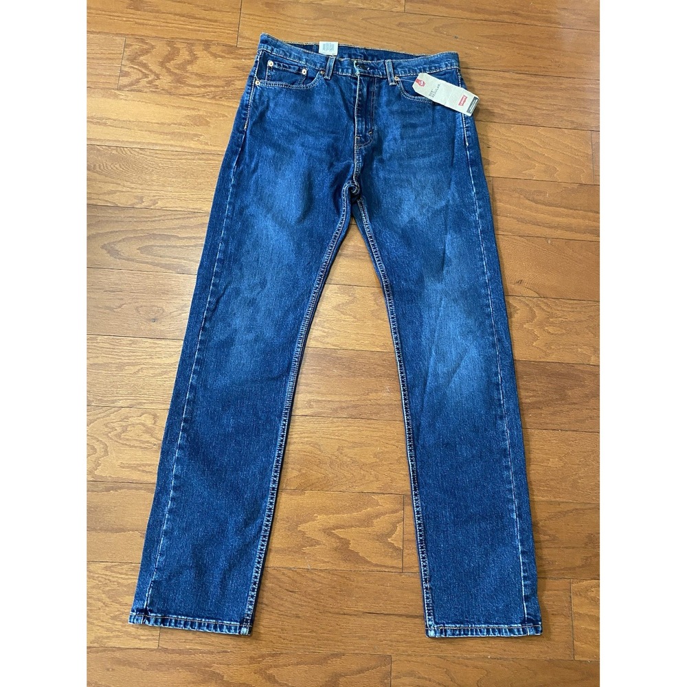 Levis 505 Mens 33X34 Straight Leg Blue Denim Medium Wash Straight Leg NWT $70